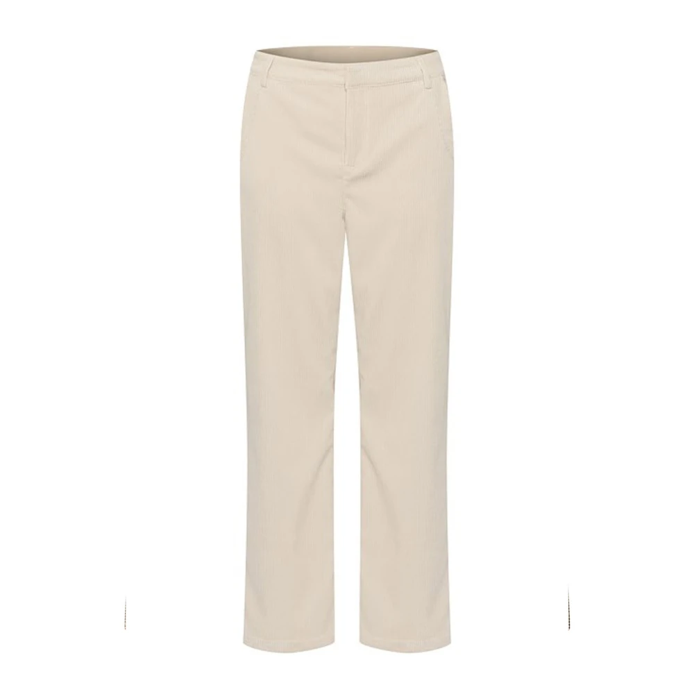 Cream Ancient Scroll Straight Leg Broek Beige Dames