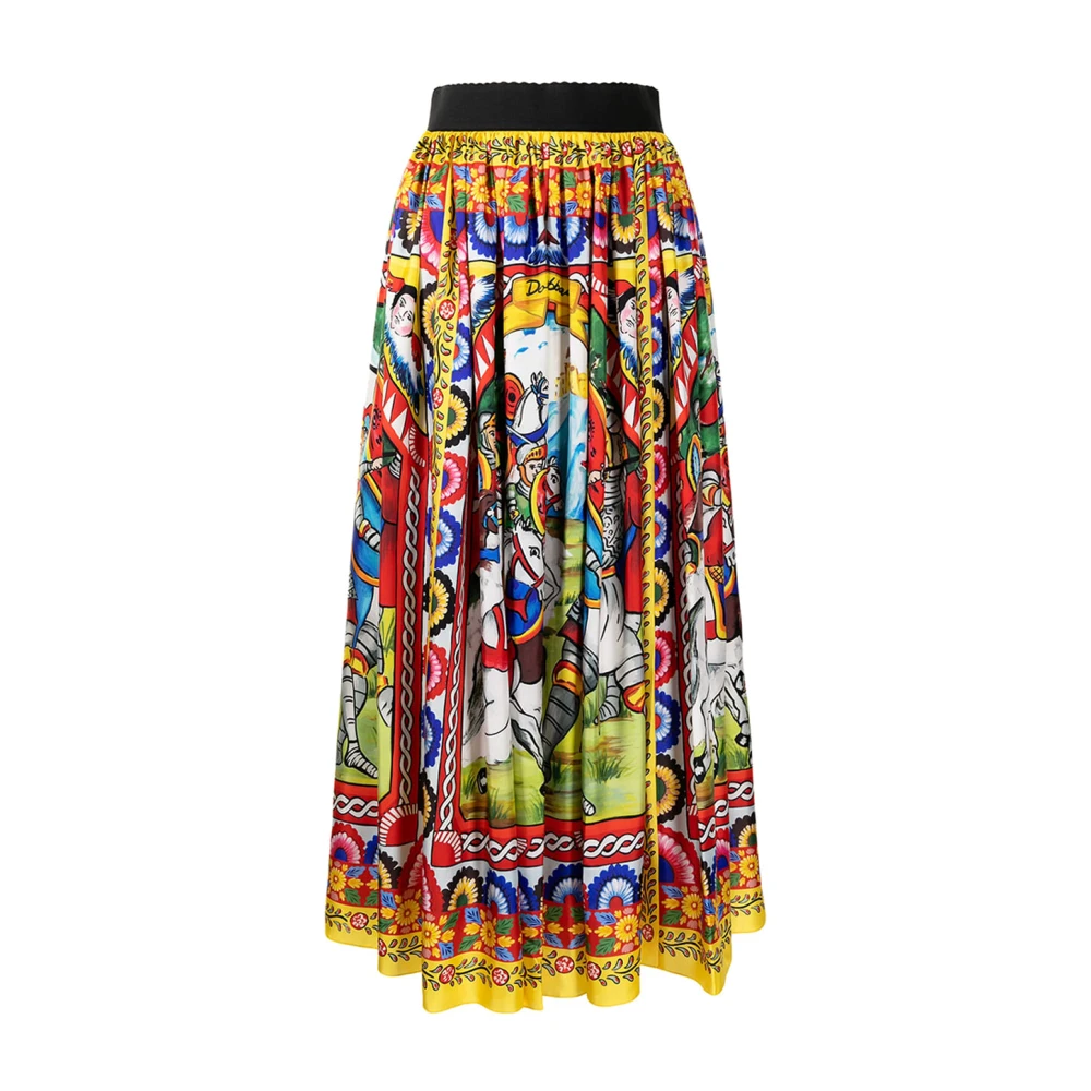 Dolce & Gabbana Stijlvolle Zwarte Rok voor Vrouwen Multicolor Dames