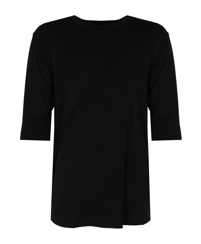 t-shirt-elegant-a-col-rond-et-manches-3-4