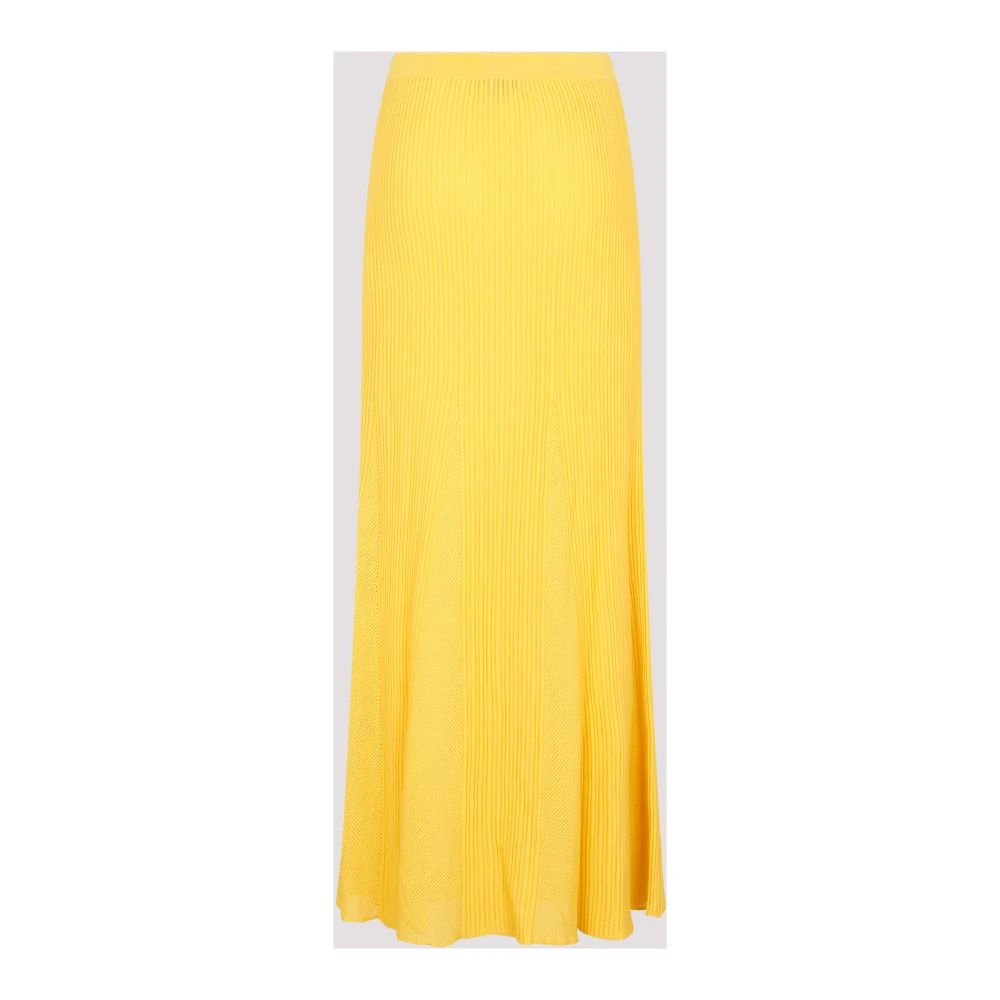 Gabriela Hearst Gele Wol Eula Rok Yellow Dames