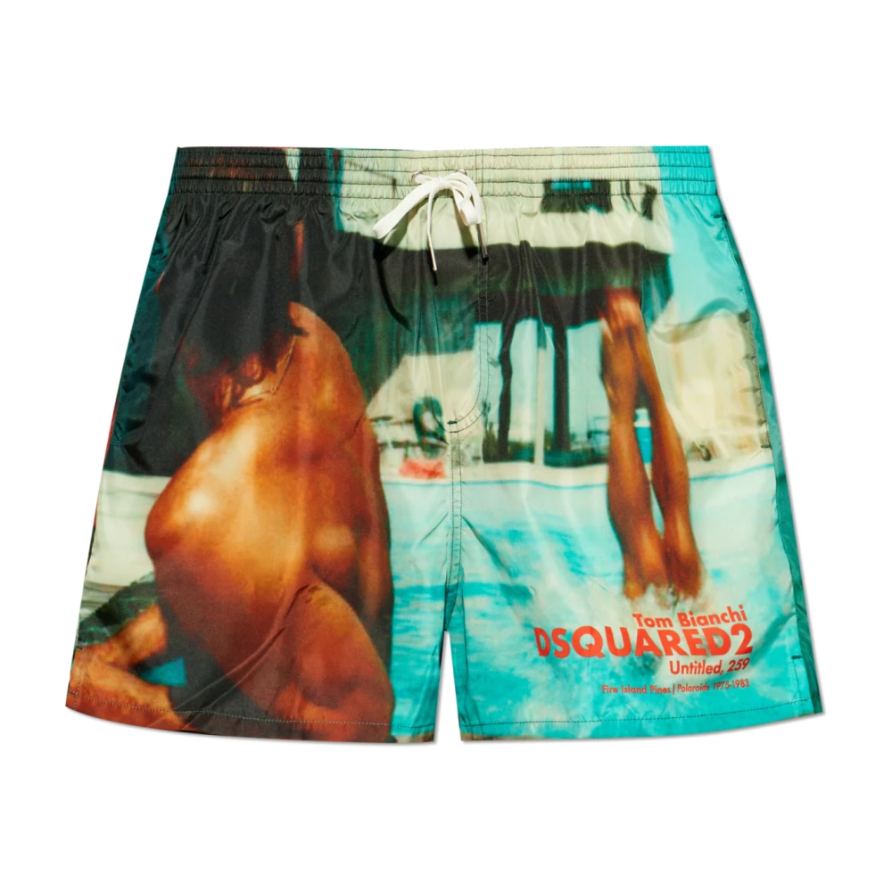 Dsquared2 Men's Multicolor Printed Swim Shorts - Beachwear - 2XL - Swimwear
