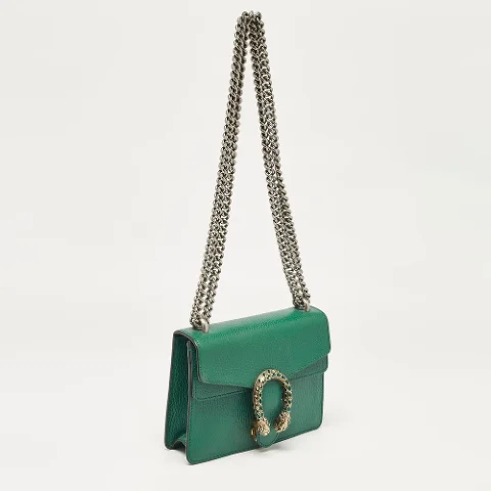 Gucci Vintage Pre-owned Leather gucci-bags Green Dames