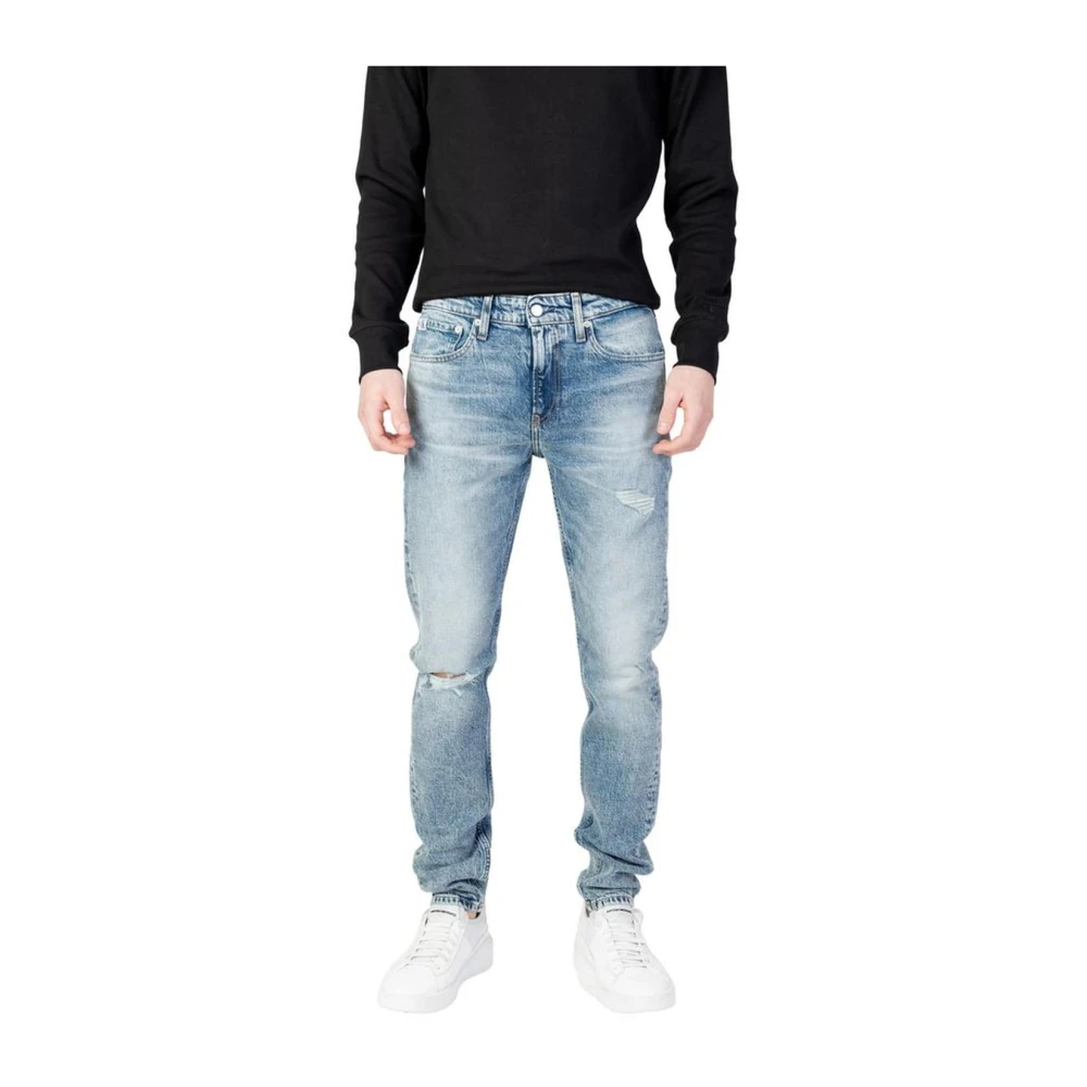 Tapered Cotton-Blend Jeans