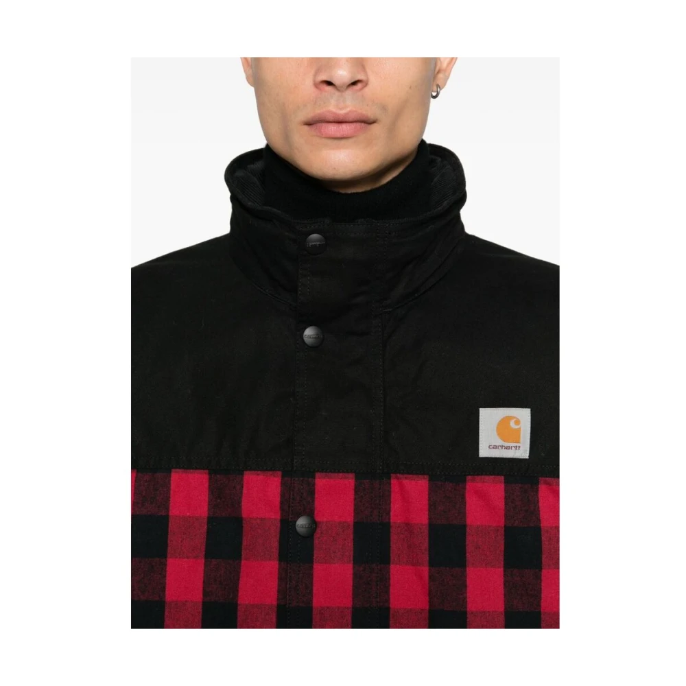Junya Watanabe Geruit Outerwear met Corduroy Kraag Red Heren