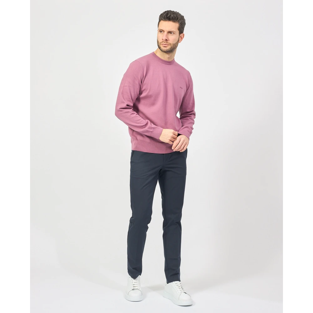 Hugo Boss Paarse Heren Pacas T-shirt met Logo Purple Heren