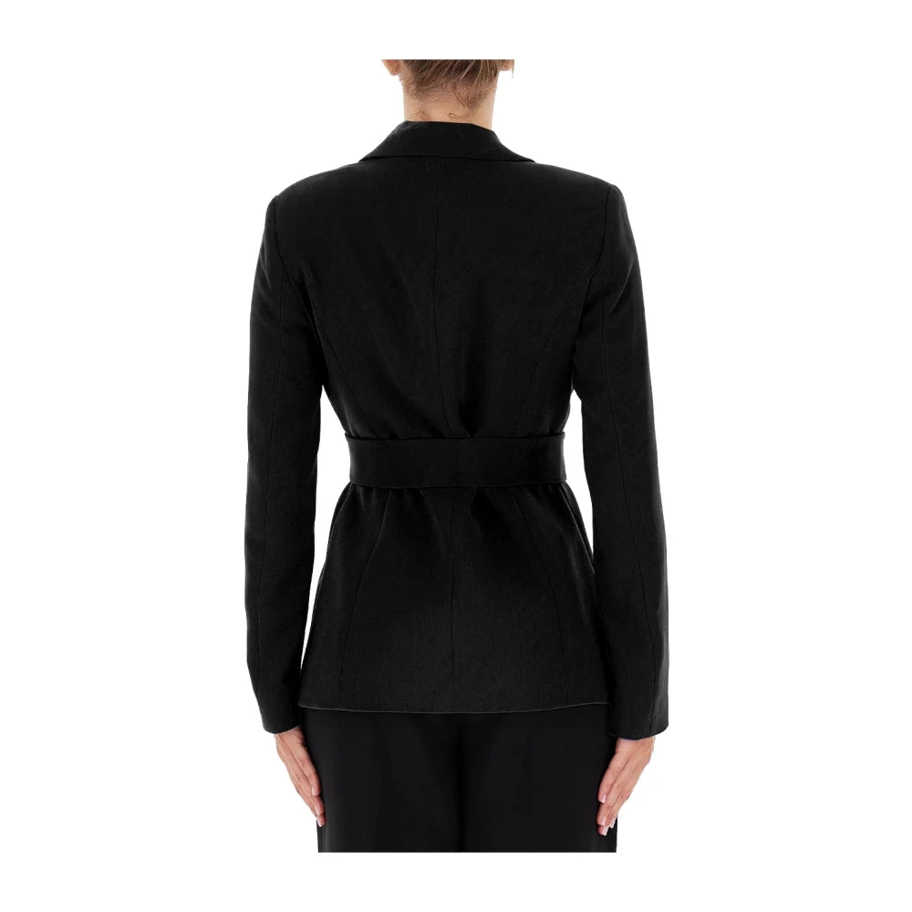 Pennyblack Asymmetrische Vouw Blazer Polyester Black Dames