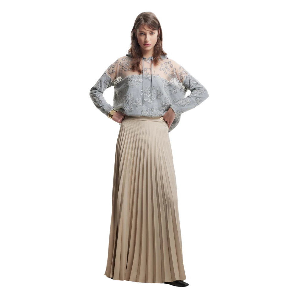 Kocca Hoodie met bloemenborduursel Gray Dames