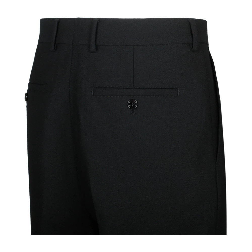 Ami Paris Zwarte Box Geplooide Broek Black Heren