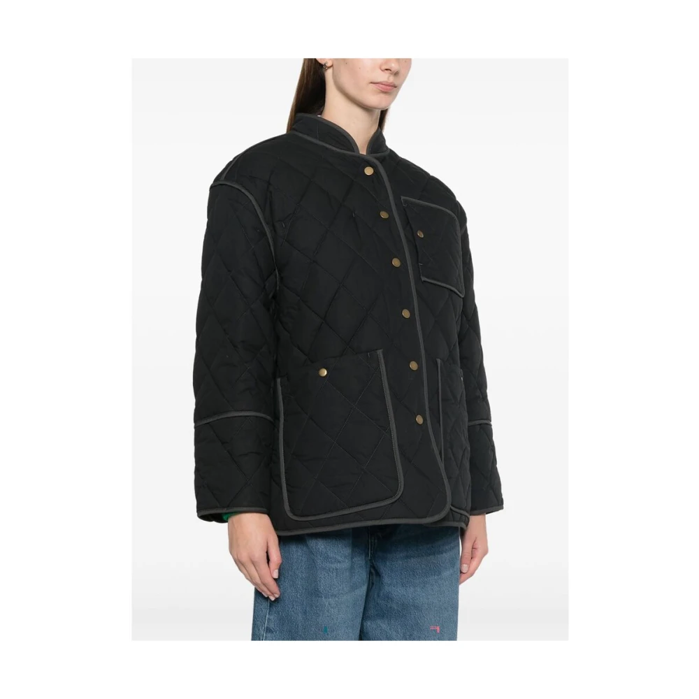 Soeur Diamantquilted Oxford Blauwe Jas Gray Dames
