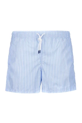 Blårandig Badbyxa med Sommarmönster