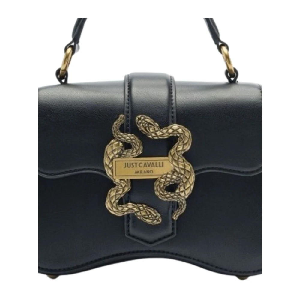 Just Cavalli Iconische Slangen Dames Tassen Collectie Black Dames