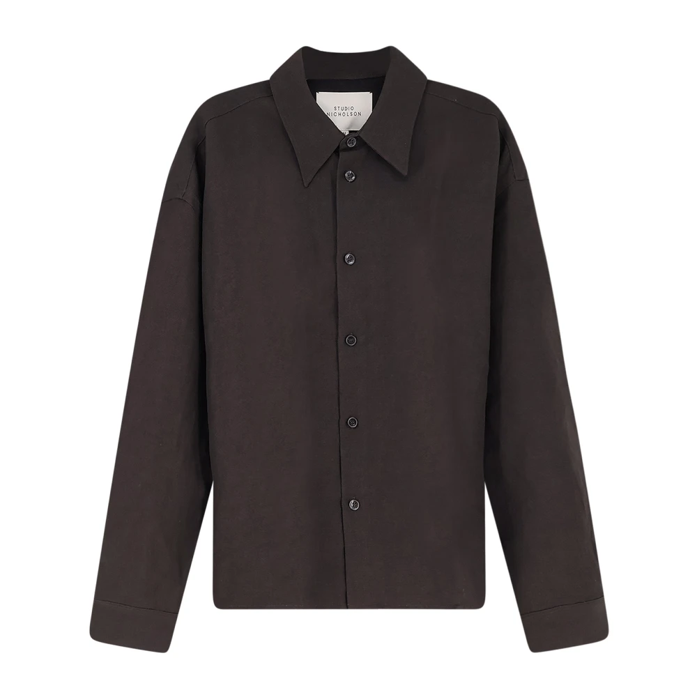 Studio Nicholson Brown Casual Shirts, Male, M, Nostra Shirt