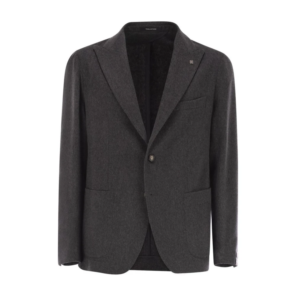 Tagliatore Men's Gray Blazers, 2XL, Single-Breasted Wool Blend Blazer