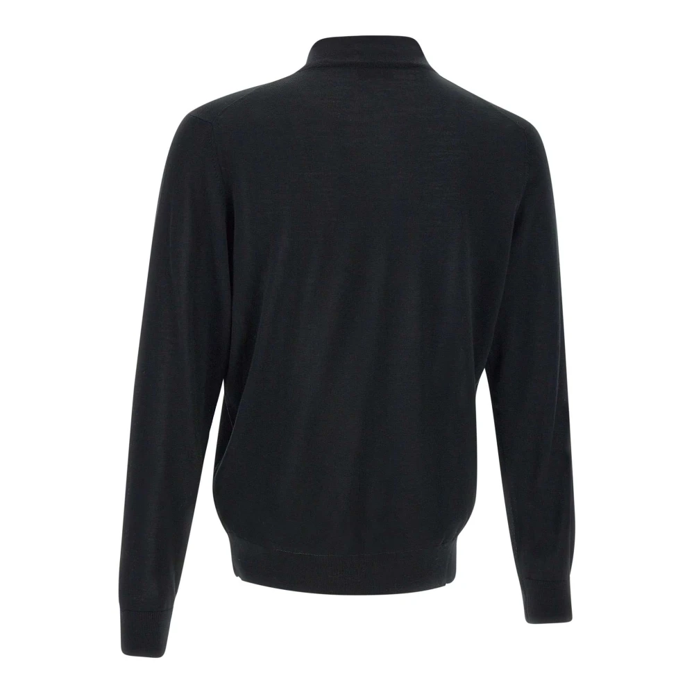 Filippo De Laurentiis Zwarte wollen trui met rits Black Heren