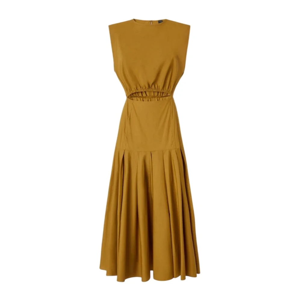 Pinko Brown Vestiti E Tute Poliestere - Female - Midi Dresses - L - Dresses
