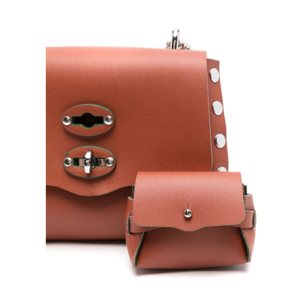 Zanellato Bruine Compacte Crossbody Tas Brown Dames