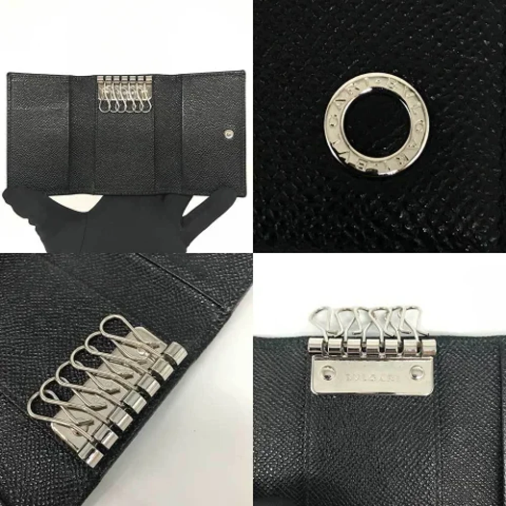 Bvlgari Vintage Pre-owned Leather key-holders Black Dames