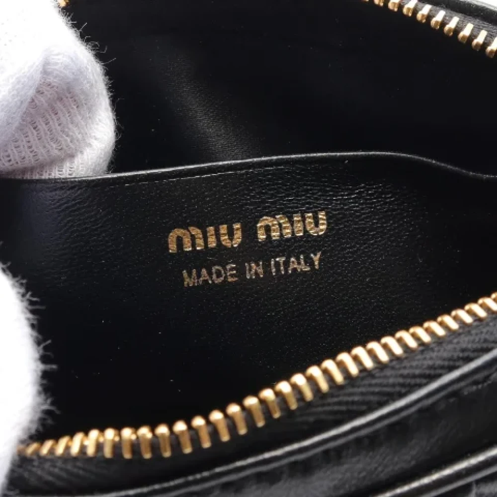 Miu Pre-owned Leather crossbody-bags Black Dames