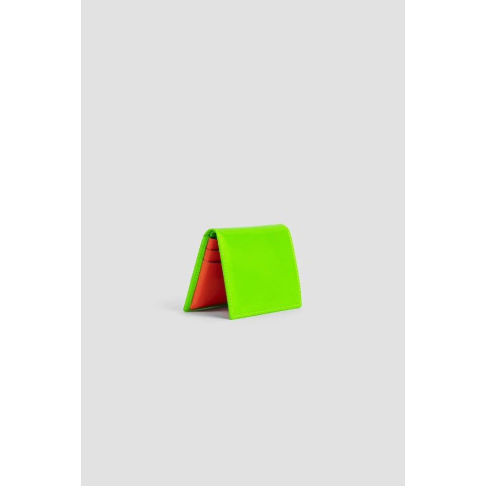 Comme des Garçons Groene Super Fluo Leren Portemonnee Green Dames