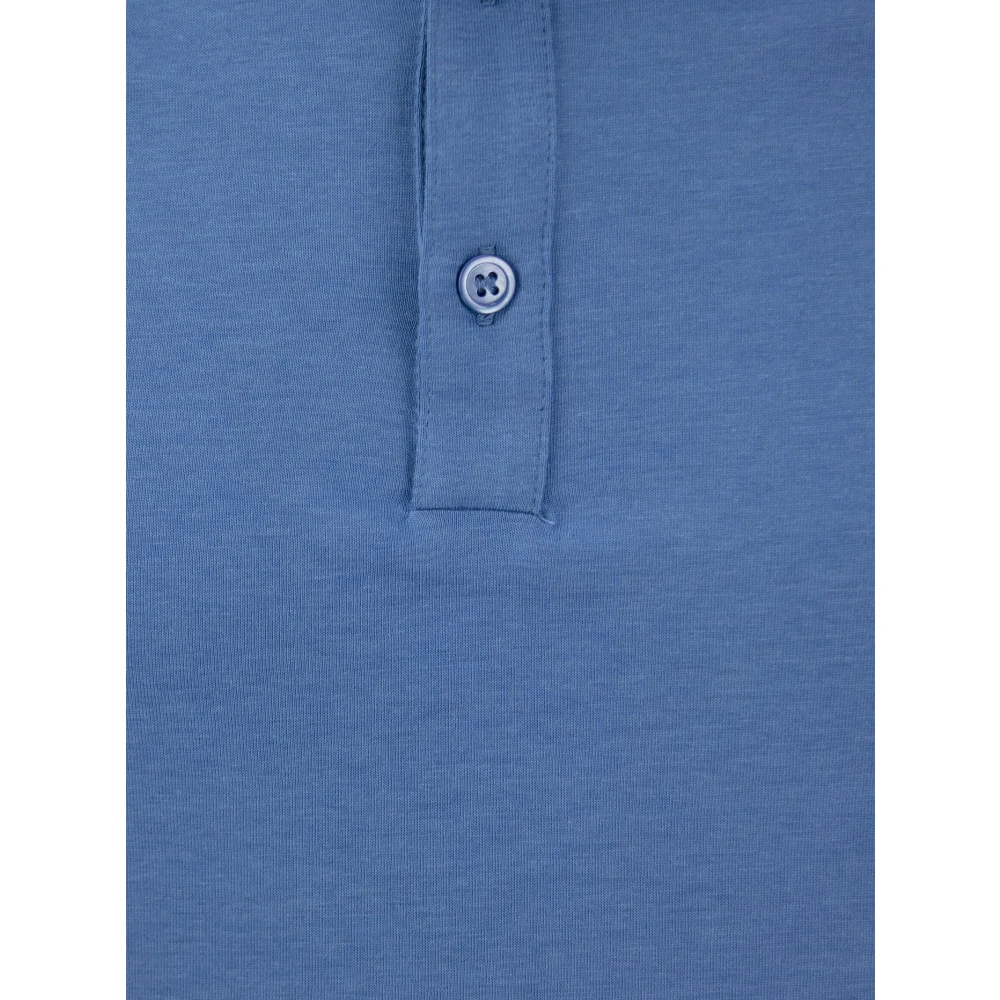 majestic filatures Luxe polo shirt met korte mouwen Blue Heren