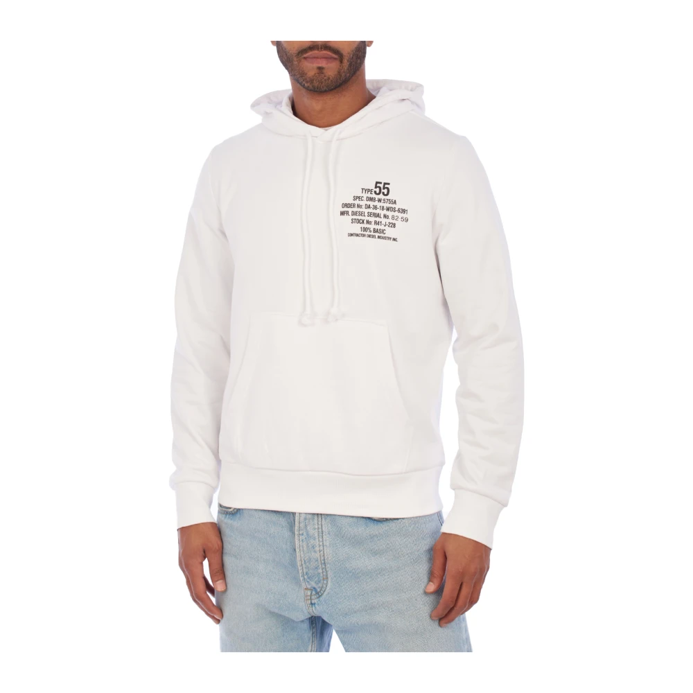 Diesel Herren Weiß Sweatshirts & Hoodies, Sgröße: