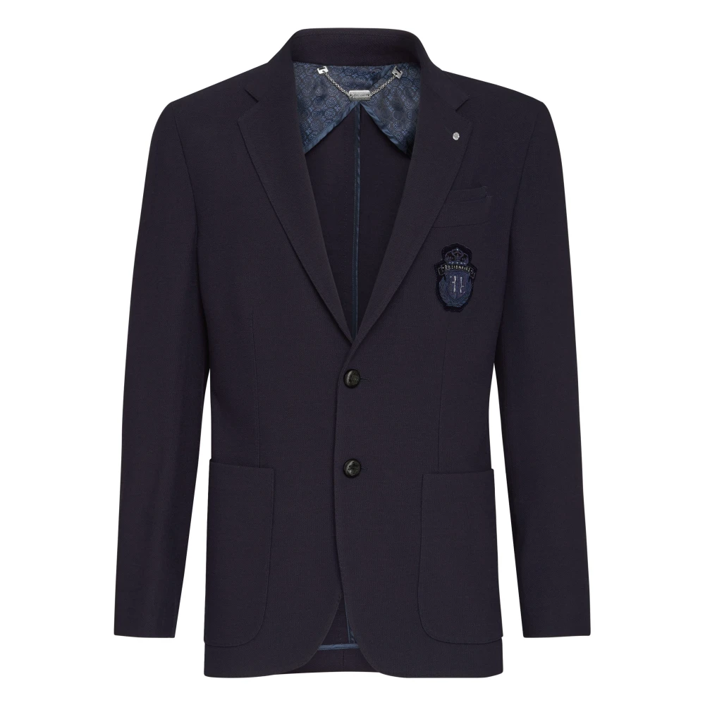 Billionaire Blå Blazer Crest