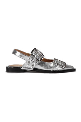 metallic-buckle-ballerina-flats