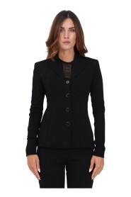 Czarna dopasowana kurtka dla kobiet