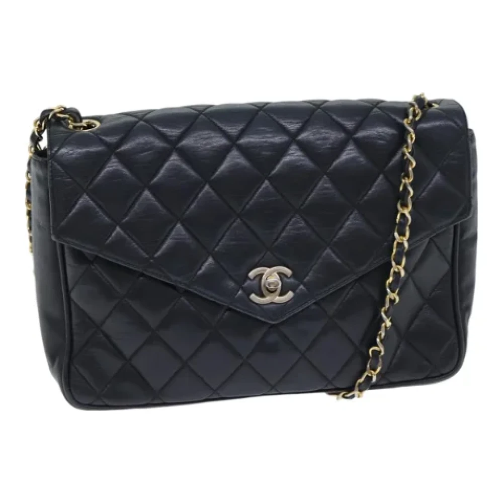 Chanel Vintage Pre-owned Leather shoulder-bags Black Dames