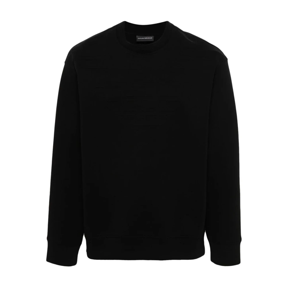 Emporio Armani Zwarte Eagle Sweatshirt Black Heren