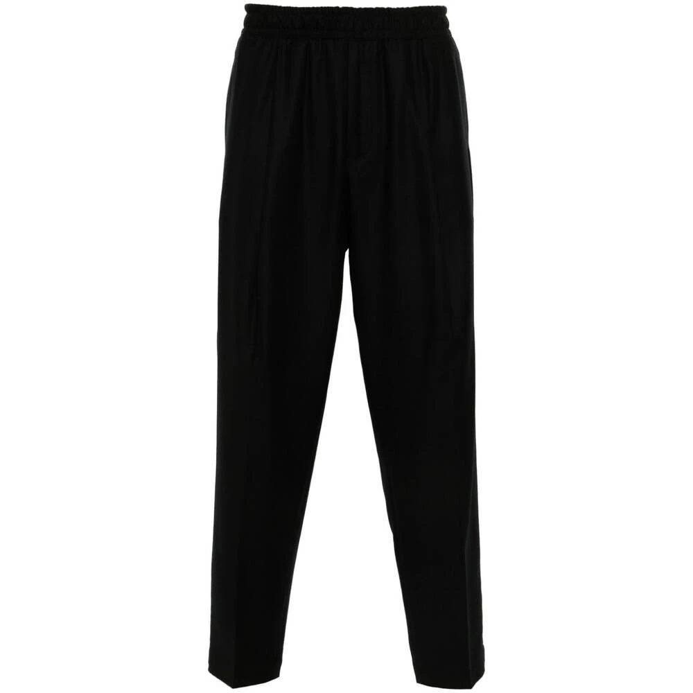 Briglia Zwarte Wolmix Tapered Leg Broek Black Heren