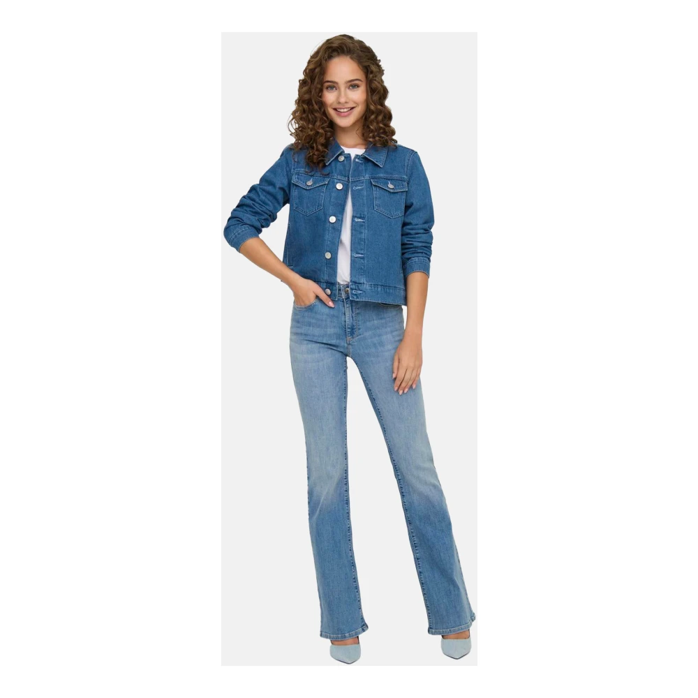 Only Wijde Denim Broek Blue Dames