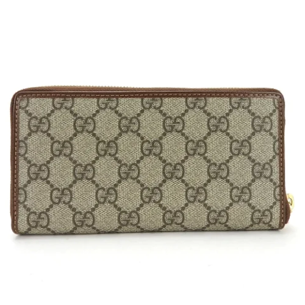 Gucci Vintage Pre-owned Canvas wallets Beige Dames