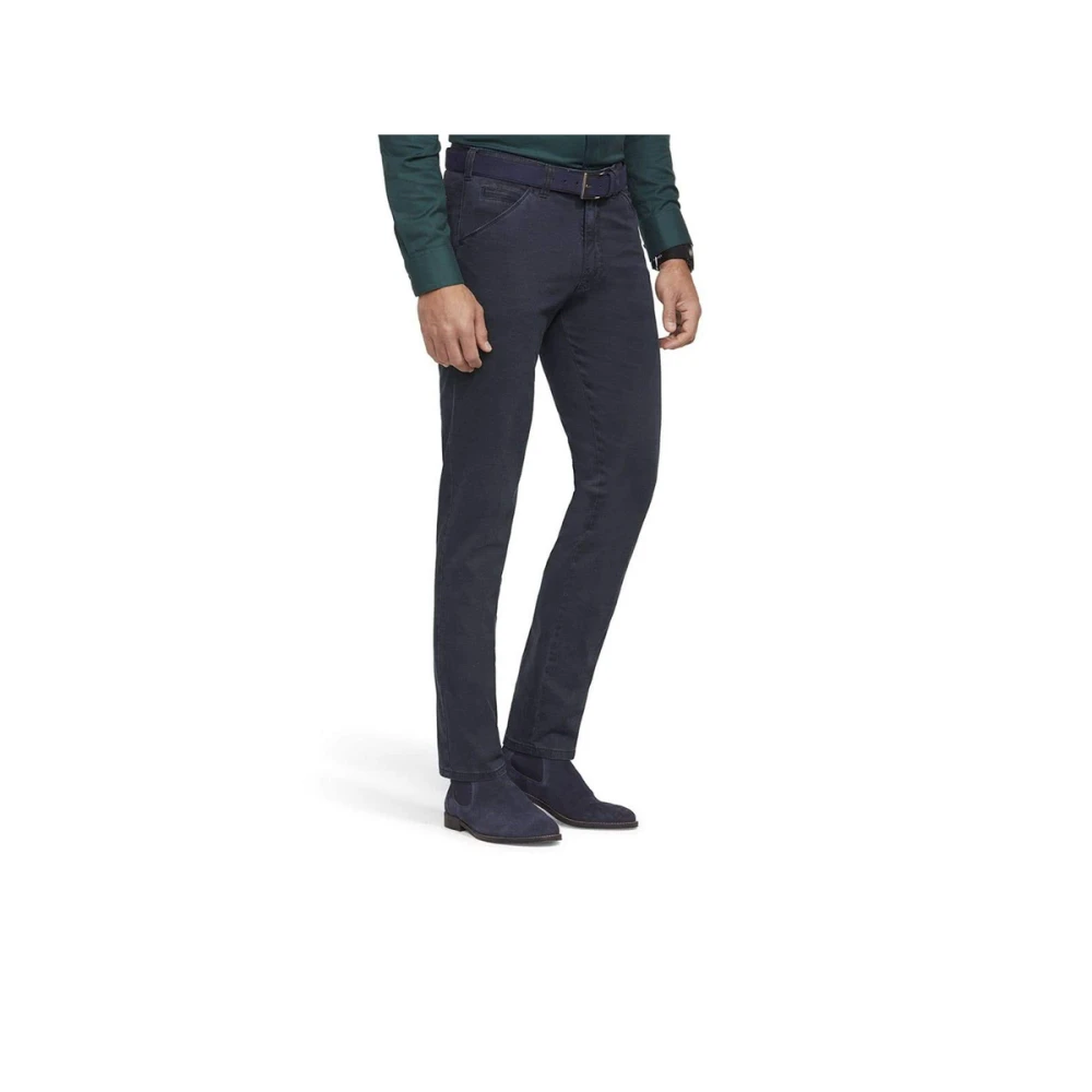 Meyer Zachte Stof Broek Must-Have Blue Heren