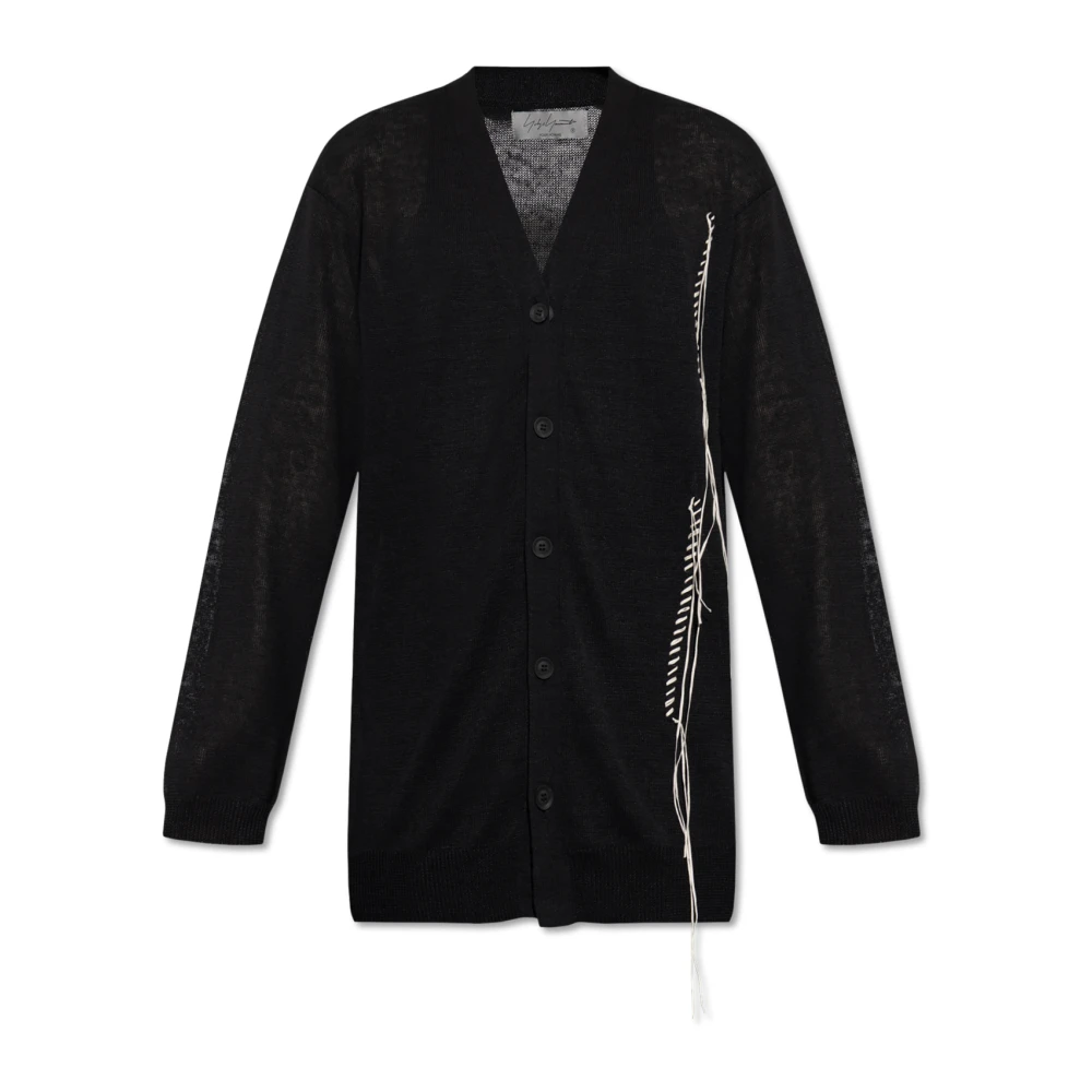 Y-3 Vest met franjes Black Heren