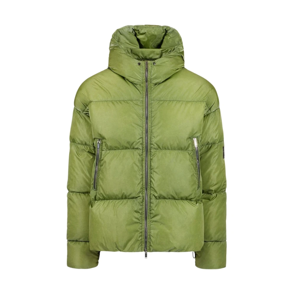 Iceberg Korte donsjas met capuchon Green Heren