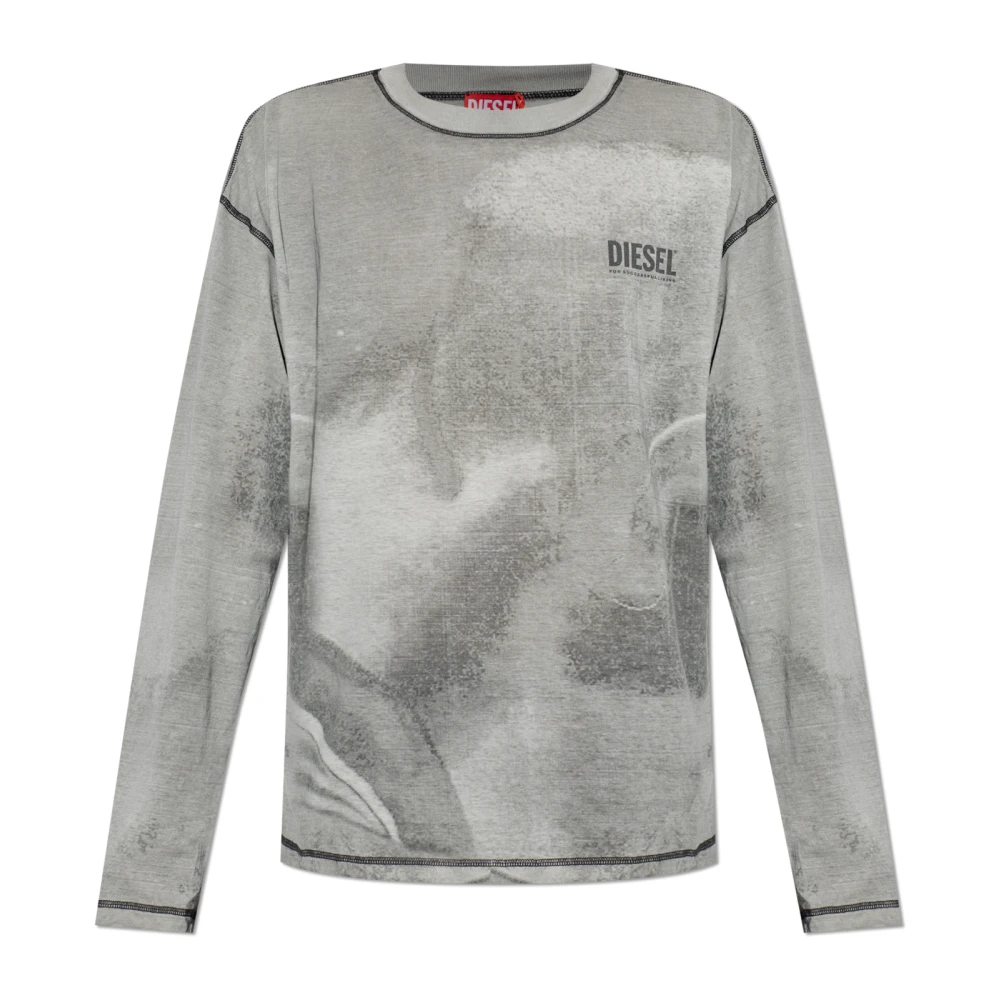 Diesel Uomo Grigio Top, M, New,