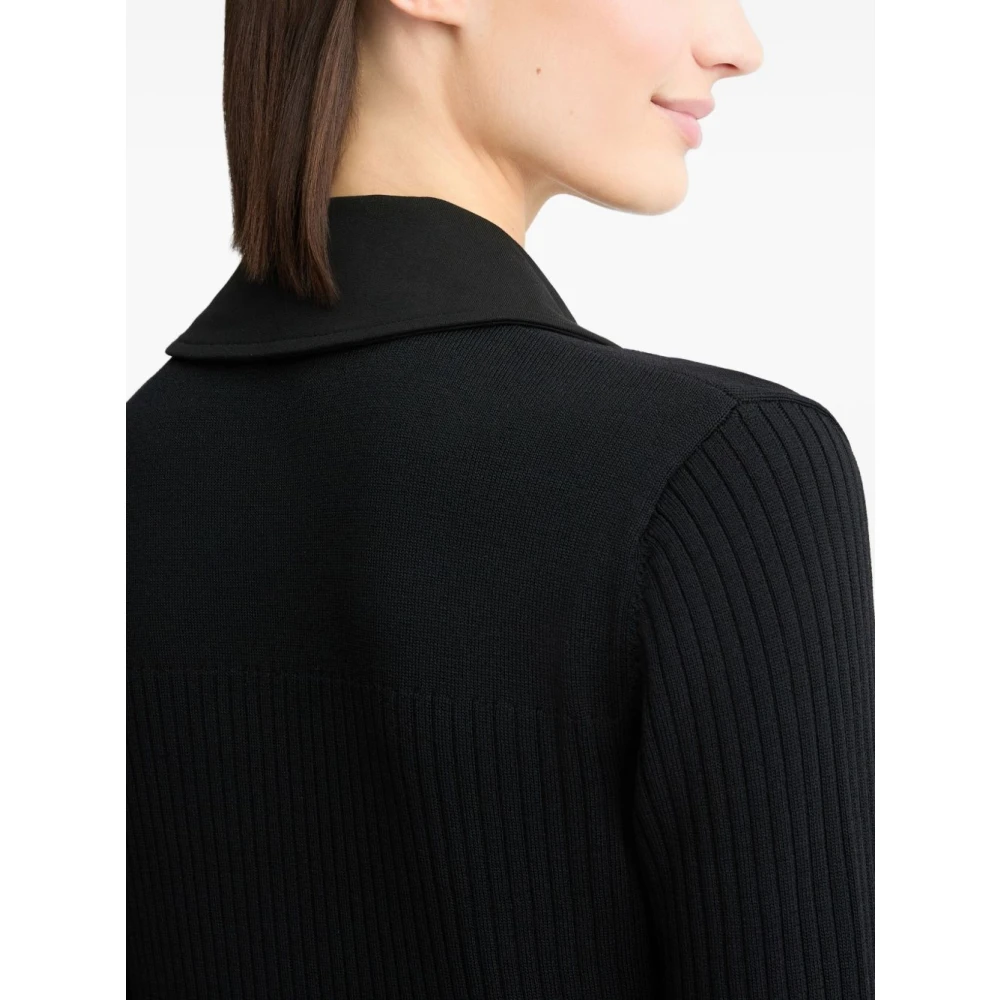 Liu Jo Zwarte Zip Sweater met Zakken Black Dames