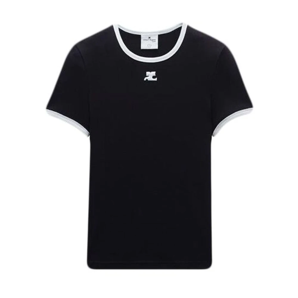 Courrèges Donna Nero Top, L, New,