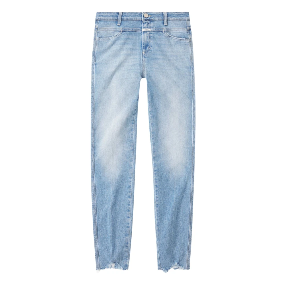 Closed Cropped Jeans met Smiley Zak Blue Dames