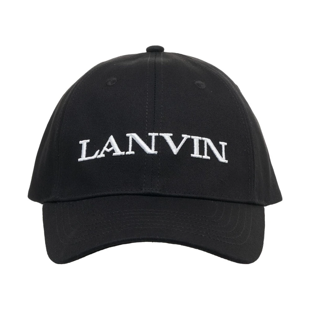 Lanvin Zwarte Baseballpet met Logo Black Heren