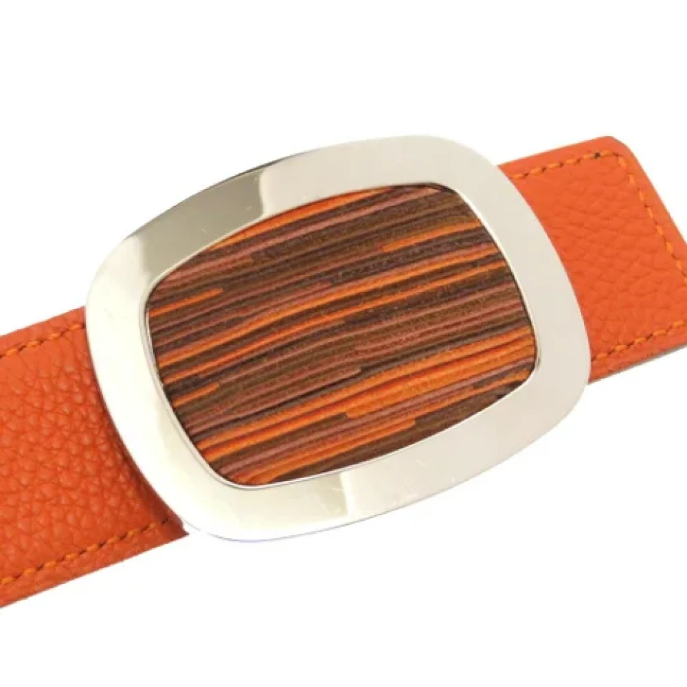 Hermès Vintage Pre-owned Leather belts Orange Dames