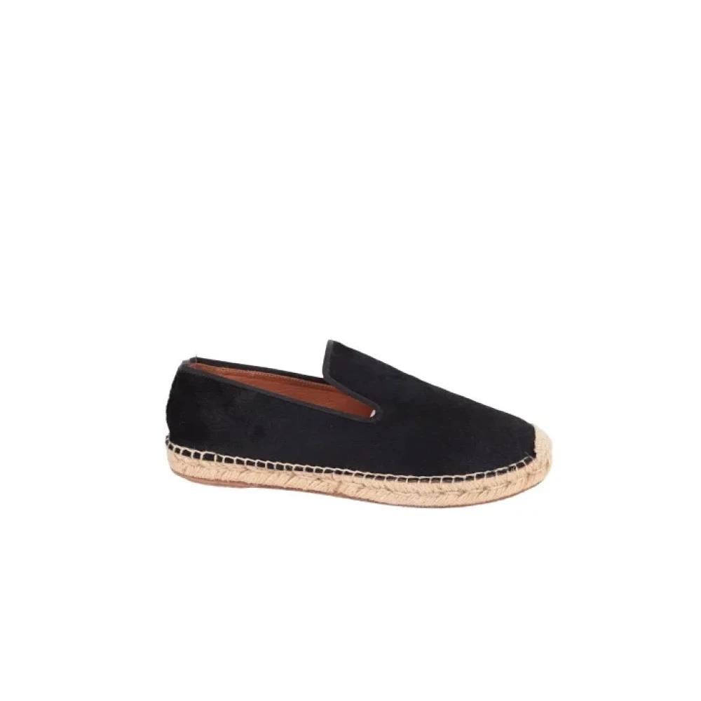 Celine Vintage Pre-owned Leather espadrilles Black Dames