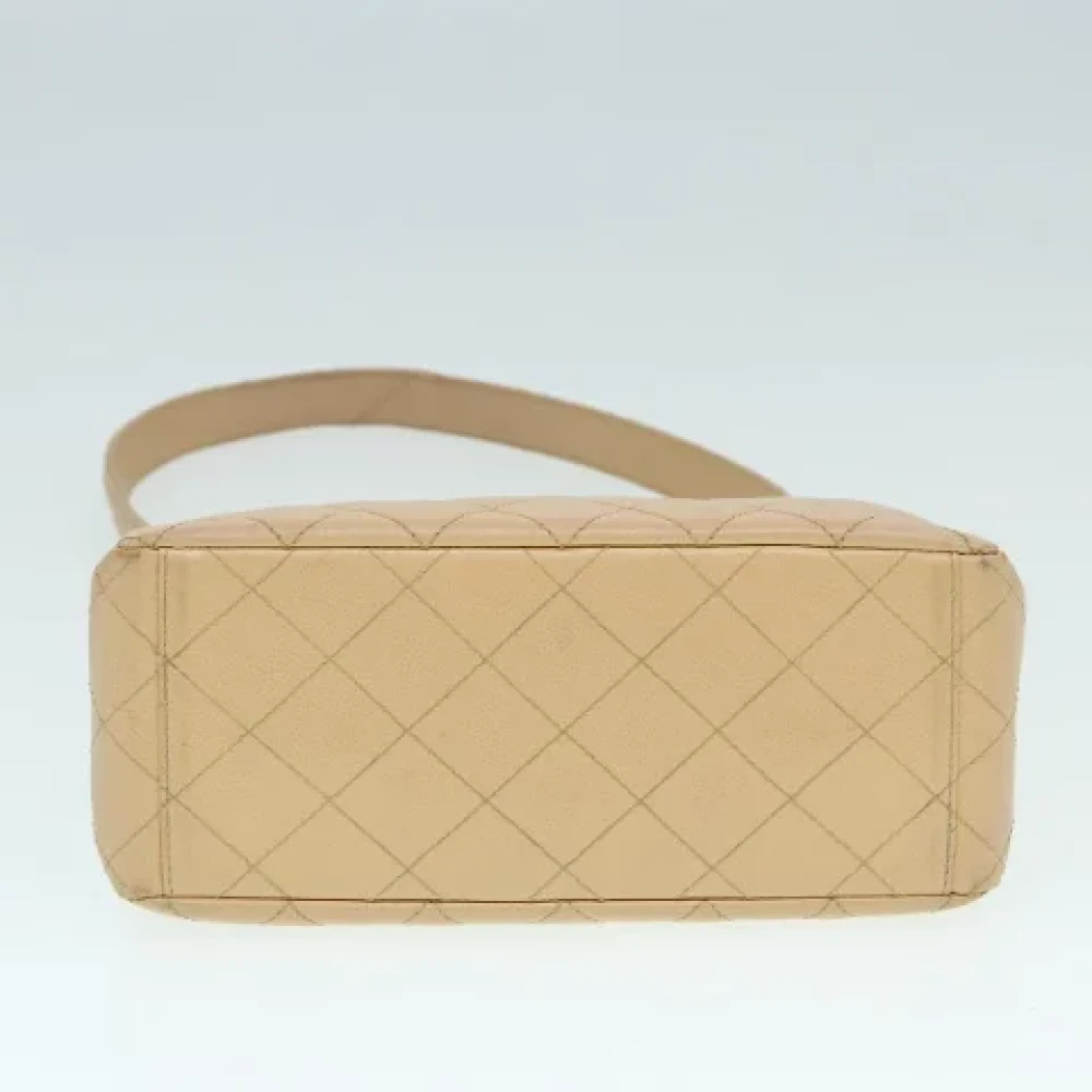 Chanel Vintage Pre-owned Leather shoulder-bags Beige Dames