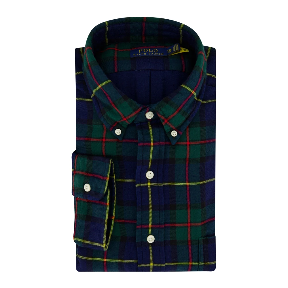 Polo Ralph Lauren Casual Donkerblauw Geruit Overhemd Multicolor Heren