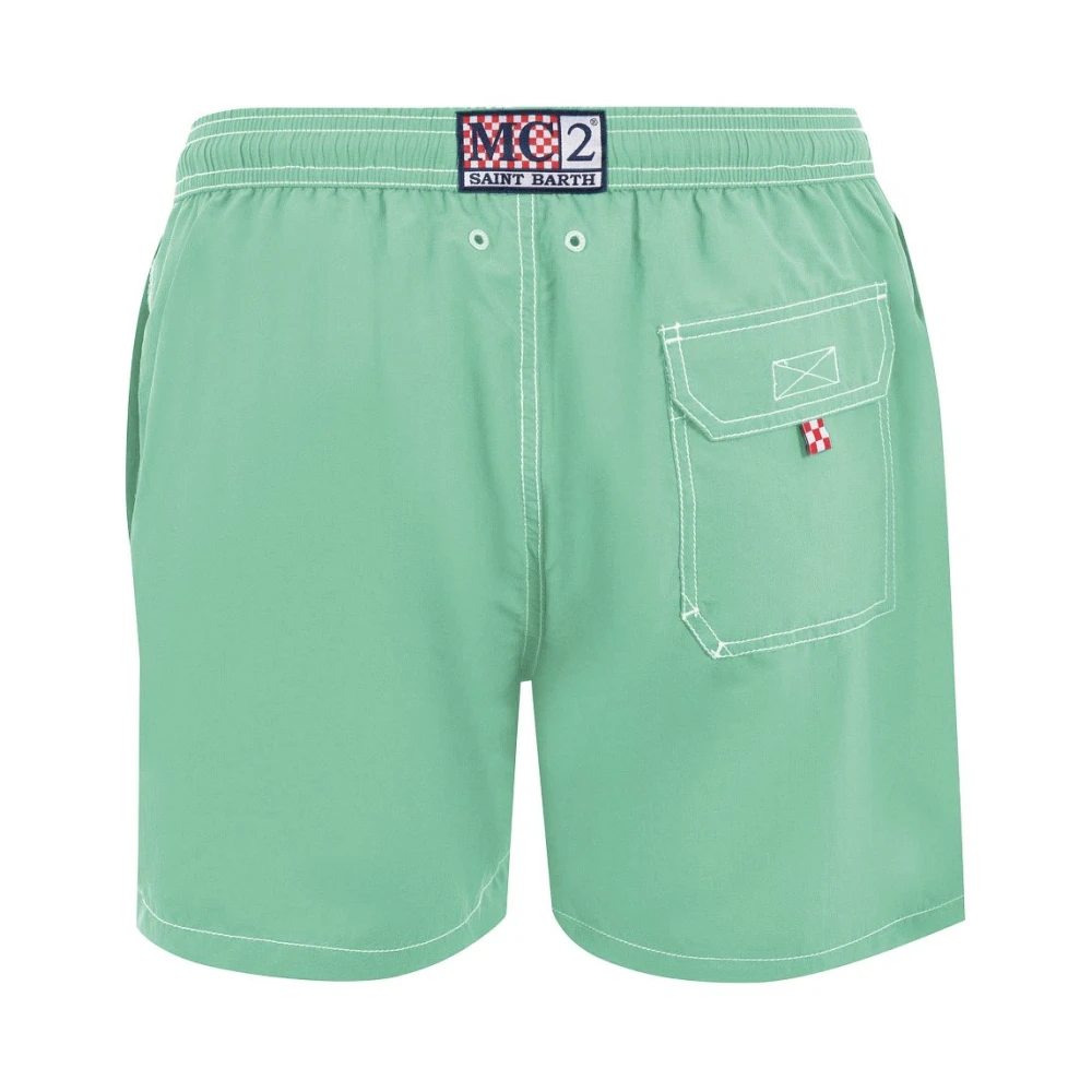MC2 Saint Barth Groene Polyester Zwemkleding Boxerkostuum Green Heren