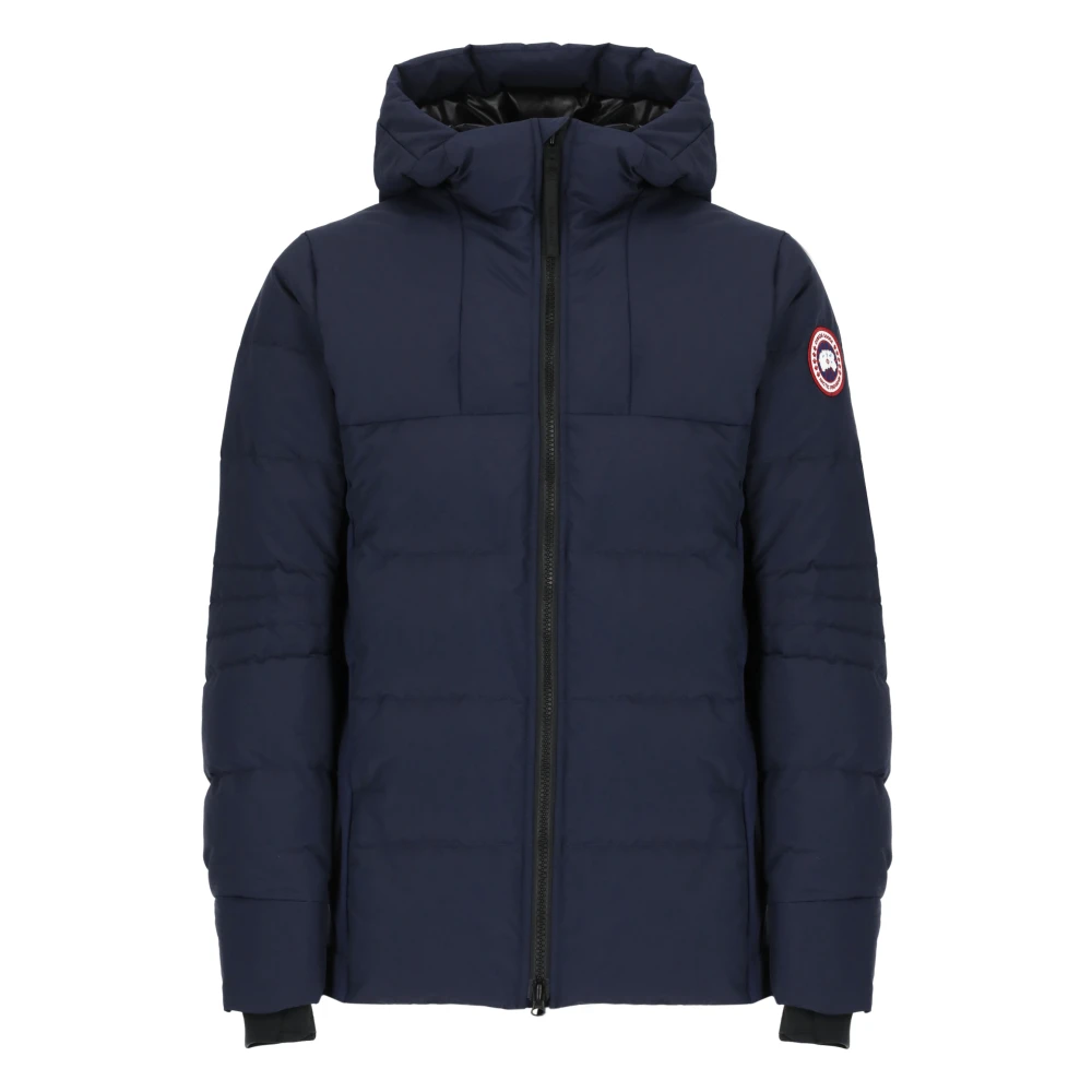 Canada Goose Blauwe gewatteerde donsjas met capuchon Blue Heren