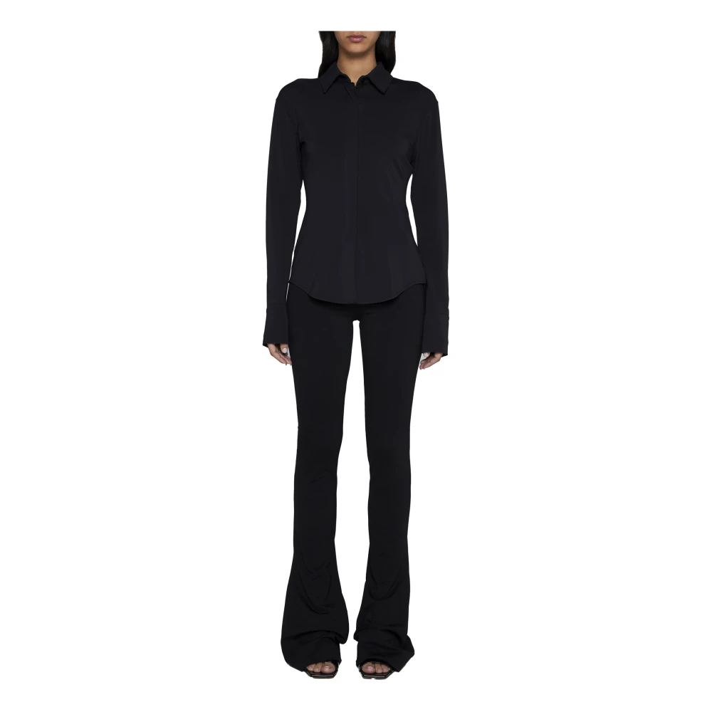 The Attico Zwarte Elton Shirt Black Dames
