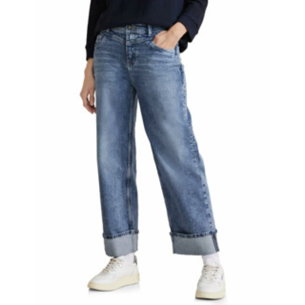 Street One Denim Straight Leg Casual Jeans Blue Dames