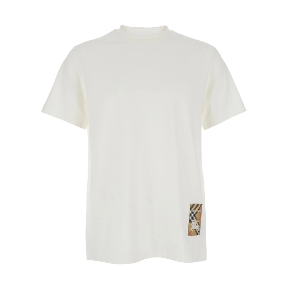 Burberry Wit Logo T-shirt en Polo White Heren